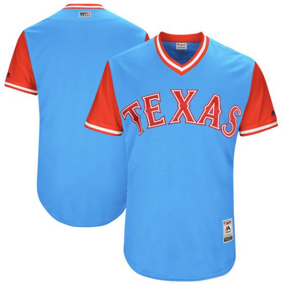 Men Texas Rangers Blank Light Blue New Rush Limited MLB Jerseys->texas rangers->MLB Jersey